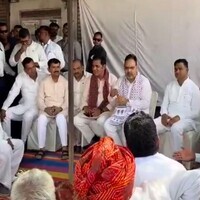 Rajasthan CM Bhajanlal Sharma interacts with Heerawala villagers at tea stall