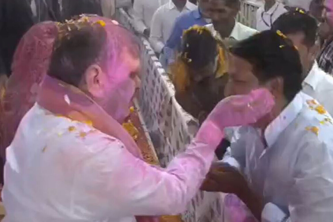 Rajasthan CM Bhajanlal Sharma joins Holi festivities in Jaipur