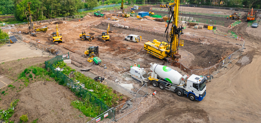 Roger Bullivant Limited delivering the specialist piling solutions for Wavensmere Homes’ Canalside development in Wolverhampton