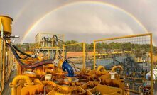 A rainbow over the Ballarat gold mine.