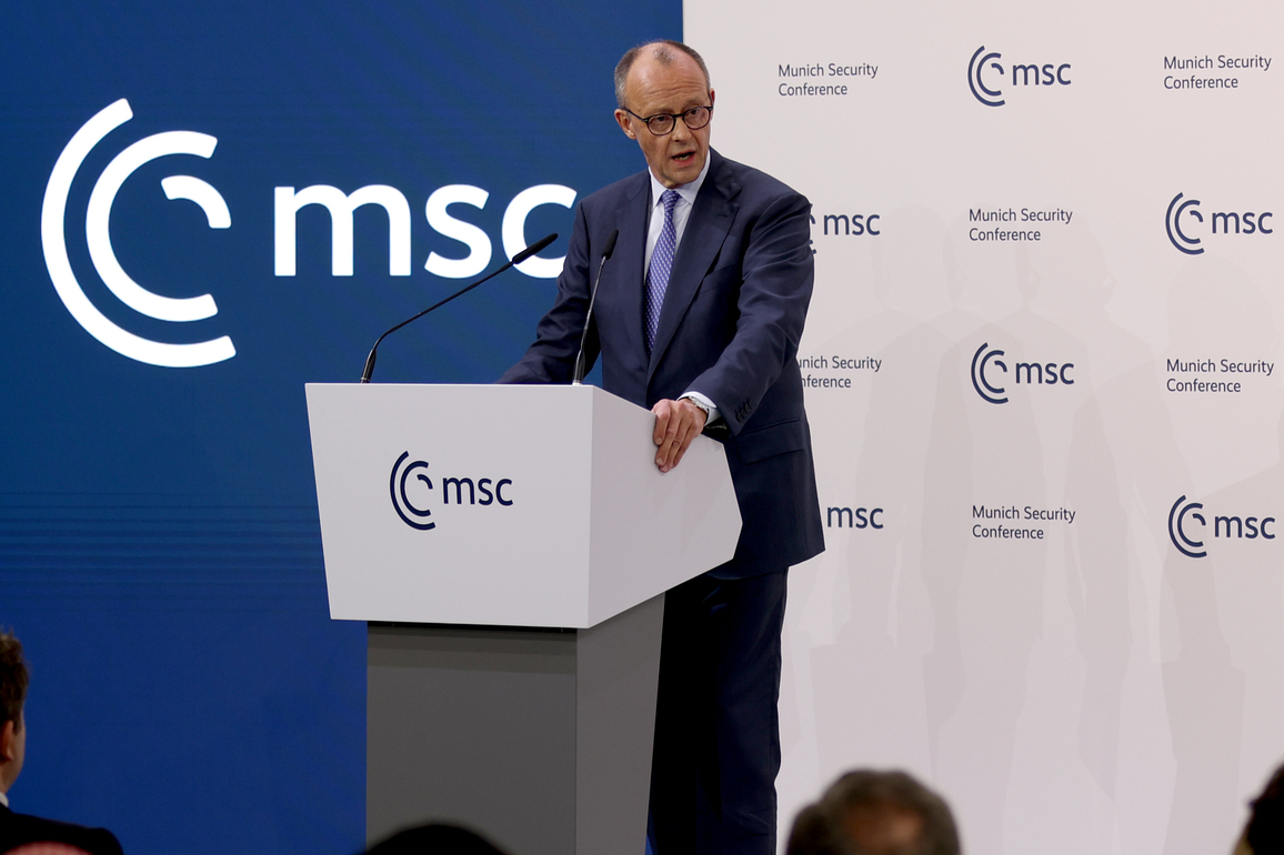 GERMANY-MUNICH-MSC-GERMAN CHANCELLOR-OPENING SPEECH