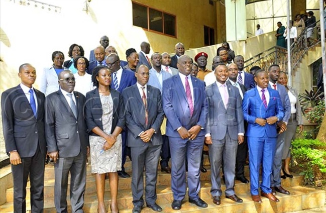   irectora of ublic prosecution ike hibita 3rd  from right  pose for a picture during the ational prosecution  policy workshop in ampala an 22 2020hoto by ilfred anya