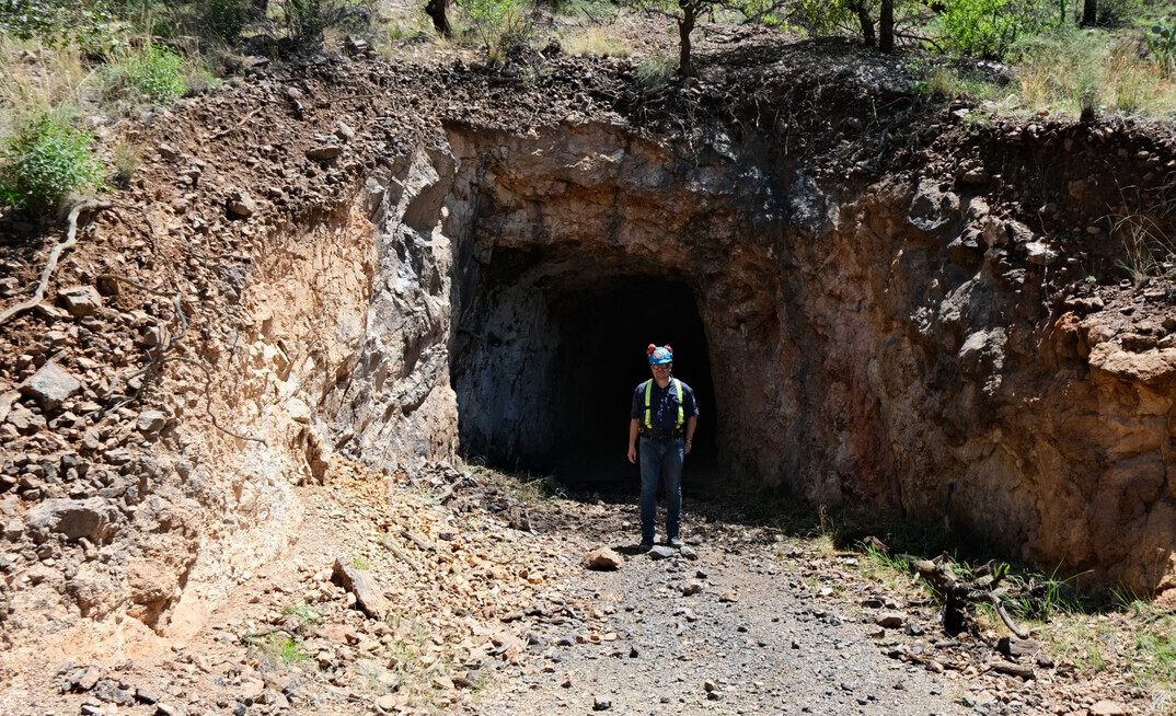A historical portal at the Silverco mine