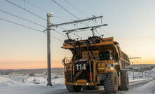 The electric trolley line at the Aitik open-pit mine south of Gällivare in Sweden. Photo: Mats Hillblom