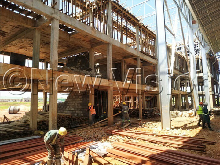 Some of the workers at the site. Photo by Ruth Nasejje