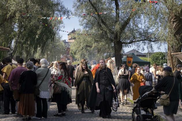 Medieval Festival held in Hameenlinna, Finland