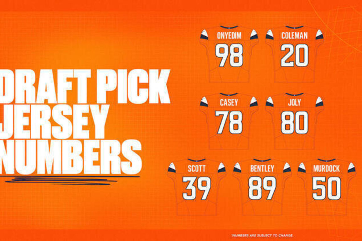 Broncos announce jersey numbers for 2026 draft picks