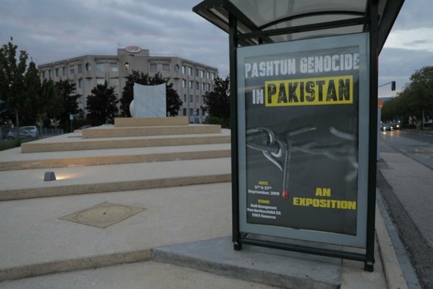 Geneva: Posters come up about Pak's genocide of Pashtuns