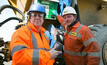 Kevin Taylor of Liquid Management Solutions (L) with Martin Raine of Banks Mining