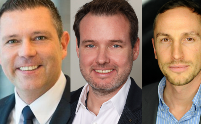 Frank Nebgen, Sven Terwedow und Marcus Gerstmann (v.l.n.r.) in neuen Rollen im Top-Management von Cisco Deutschland.