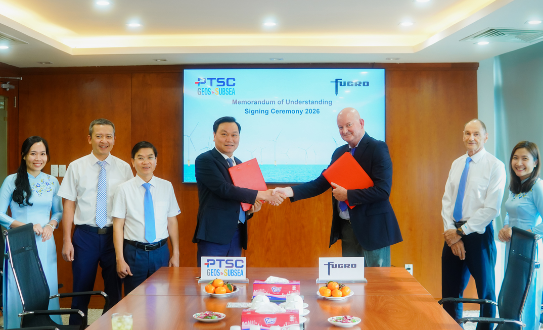 Fugro has extended its MoU with PTSC G&S to meet Vietnam's rising demand for geophysical, geotechnical and metocean data services