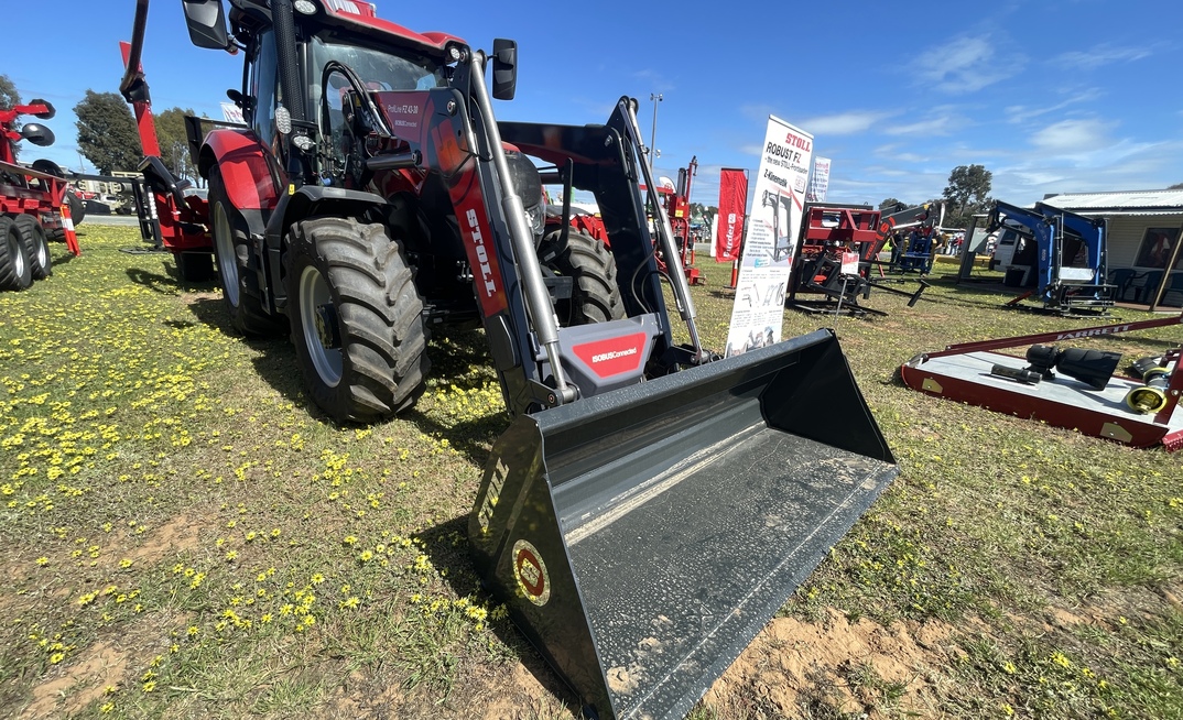 Burder Industries has showcased the latest Stoll front-end loader at field days recently including the Elmore Field Days this week at Elmore, Victoria.