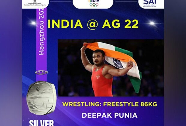 Asian Games: Indian wrestler Deepak Punia bags silver in Men's Freestyle 86Kg final