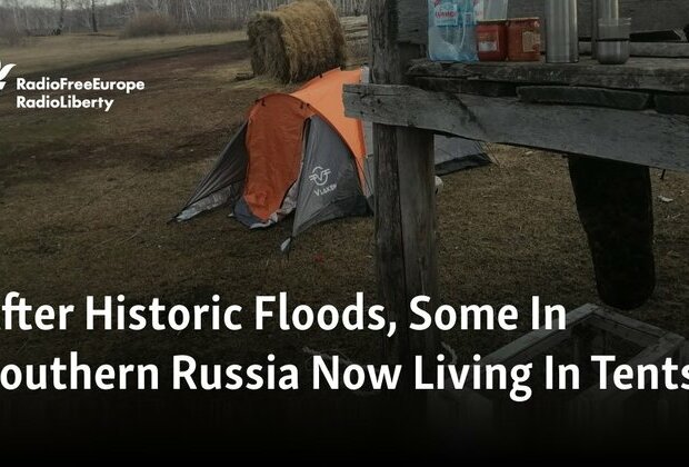 After Historic Floods, Some In Southern Russia Now Living In Tents