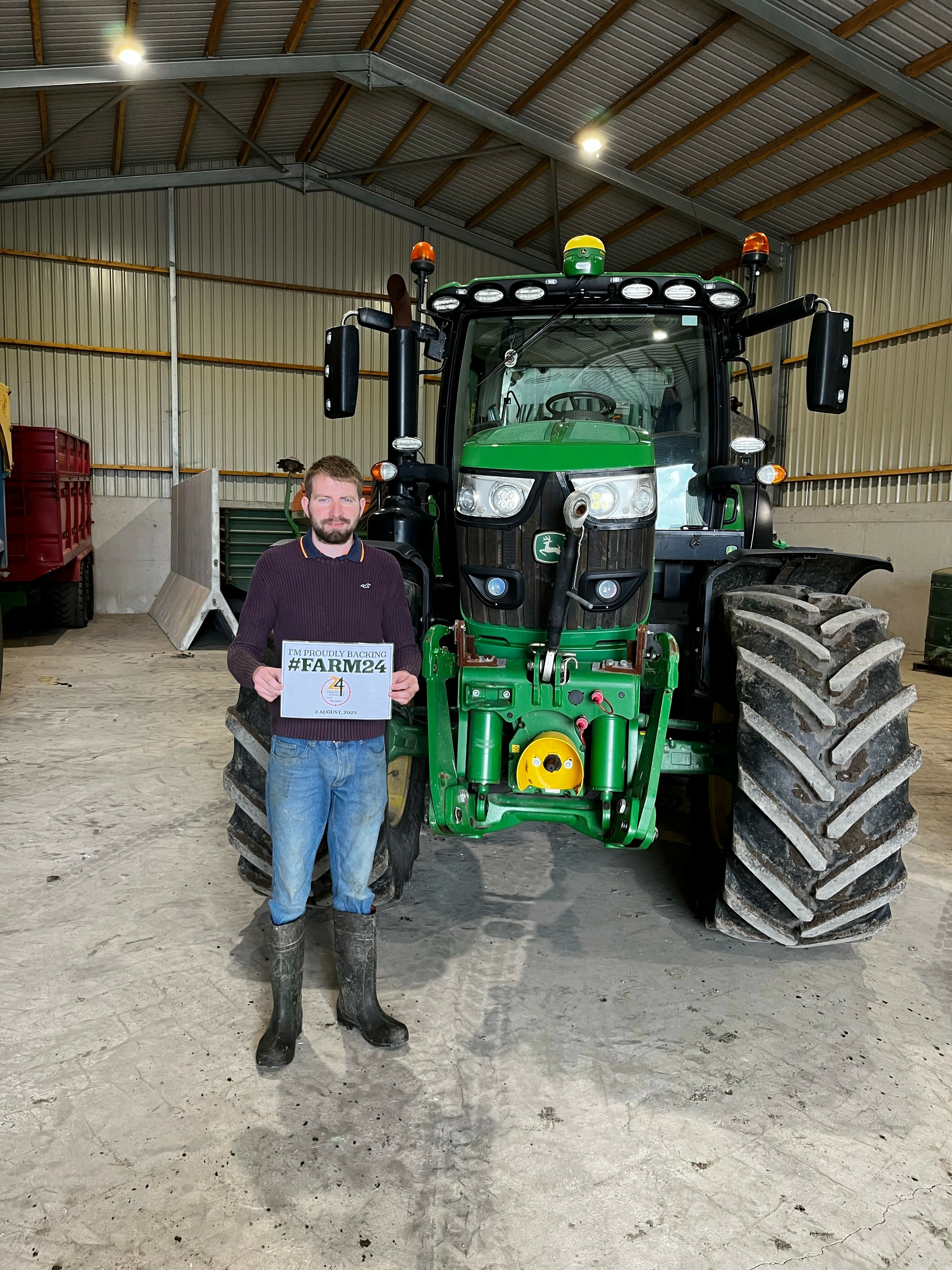 Farmer with tractor backing #Farm24