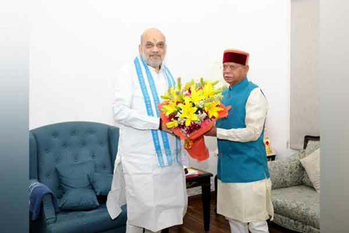 Himachal Governor Shiv Pratap Shukla meets Home Minister Amit Shah
