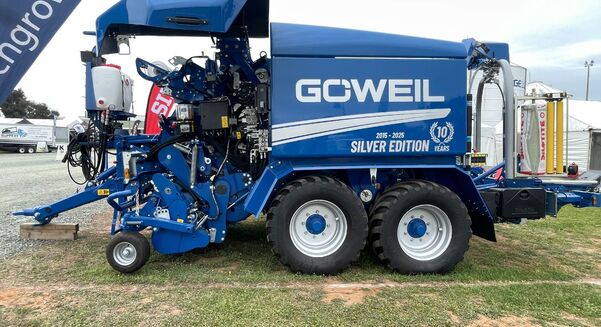 The Goweil G125 baler and wrapper is available through Techgrow Ag.
