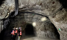 Underground workings at Cerro Bayu