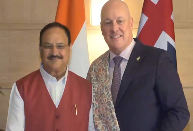 Union Minister JP Nadda meets New Zealand PM Christopher Luxon