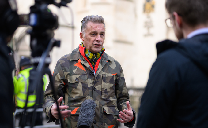 Environmentalist Chris Packham says he would stand with farmers to demand fair prices and greater support