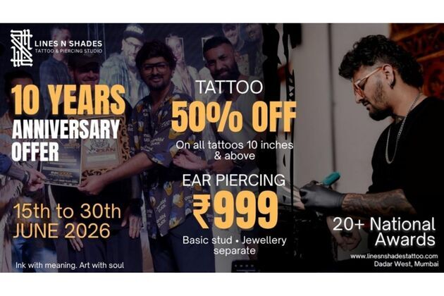 Lines N Shades Tattoo Studio Marks a Decade of Artistic Excellence in Mumbai