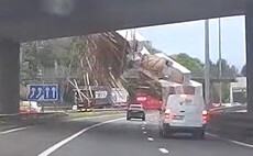 Tractor driver dies after shedding timber load onto the M8 in Glasgow