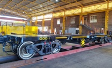 Prototype wagon for the Lobito Atlantic Railway at Galison Group’s workshop in Welkom, South Africa. Credit: Trafigura