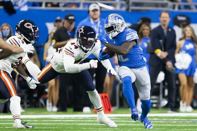 Lions RB D'Andre Swift (shoulder) hurt vs. Bears
