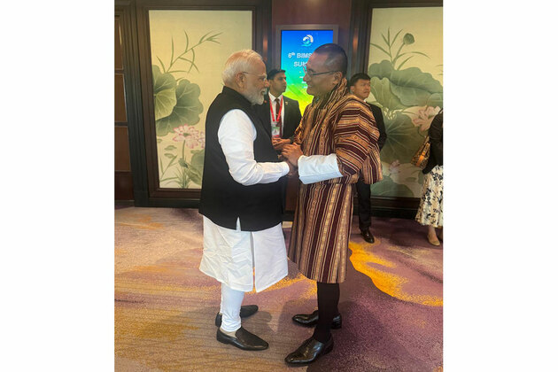PM Modi meets "good friend" Bhutan PM, says relations between two nations robust