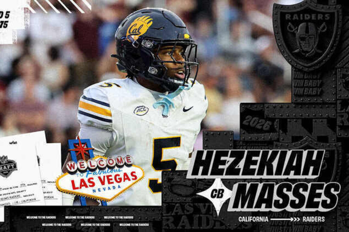 Raiders select CB Hezekiah Masses with the No. 175 overall pick