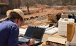 Dreadnought geologist Claud Tomkins logging at Stinger.