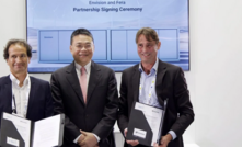 From left to right: Sebastiano Falesi, Head of FERA Australia e Member of the Board of Directs of the FERA Group; Kane Xu, Senior Vice-President and President International Product Line of Envision Energy: and Richard Janssen, Director of Business Development, Envision Energy Australia.