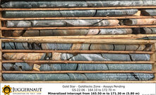  Juggernaut Exploration Ltd has completed the drill programme on the Gold Star property in Canada