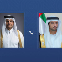 Hamdan bin Mohammed receives phone call from Qatar Minister of State for Defence Affairs