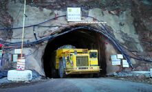 A truck exiting the Hoover Decline at St Barbara's Gwalia gold mine.