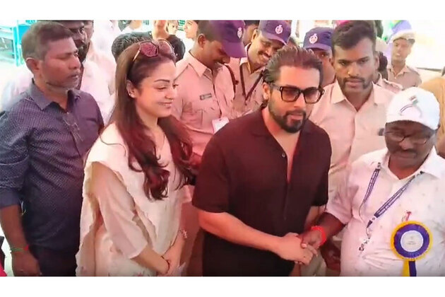 Tamil Nadu Assembly polls: Actor Suriya, Jyothika cast their votes in Chennai