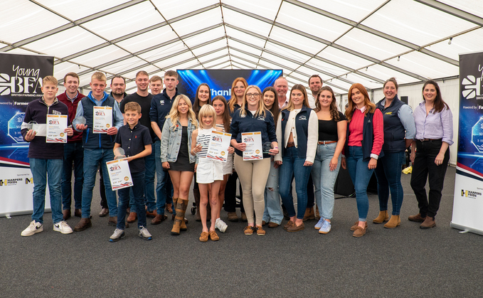 Award winners at the inaugural Young British Farming Awards