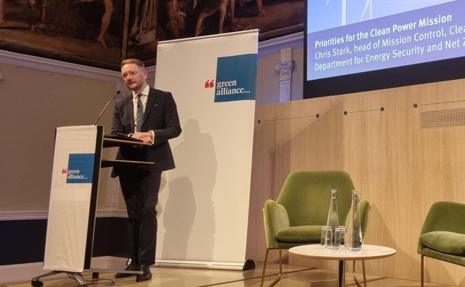 Chris Stark was speaking at an event hosted by Green Alliance