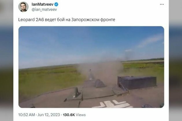 German tank with Nazi emblem filmed fighting in Ukraine
