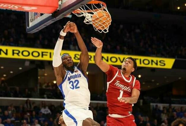 No. 17 Memphis tops Temple, avenging lone AAC loss