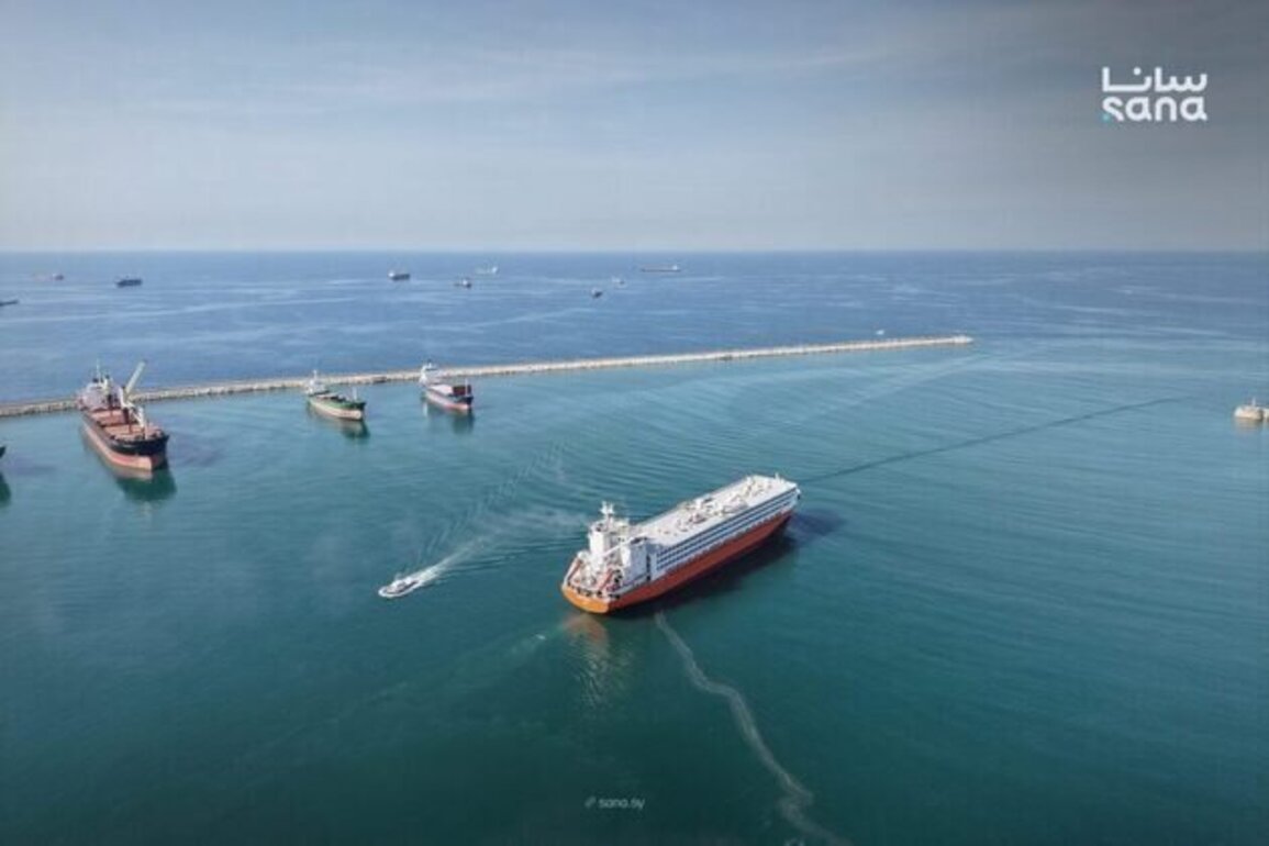 The first Syrian livestock ship sets sail from Tartous port to Brazil