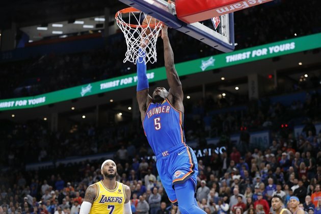 NBA roundup: Thunder shock Lakers with 26-point comeback