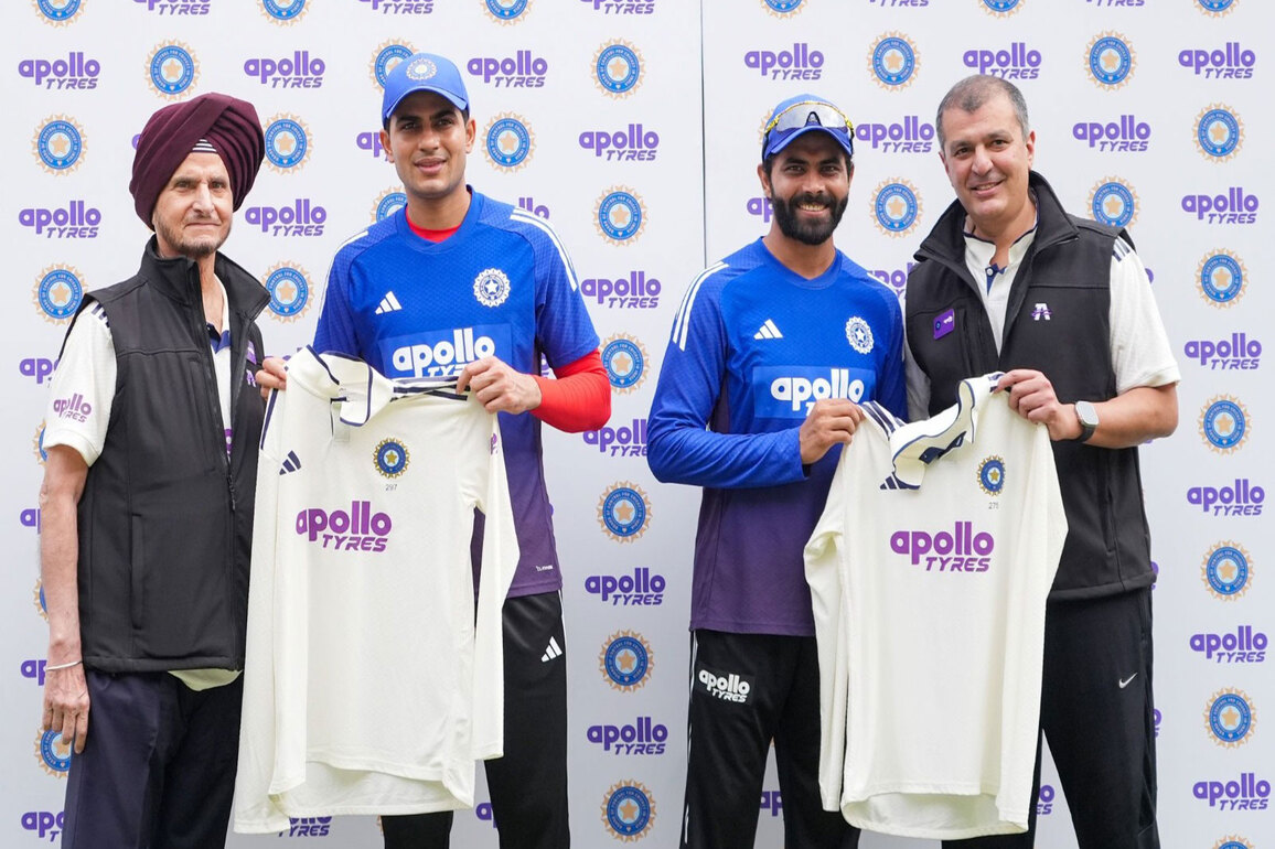 Apollo Tyres unveils logo on Indian men's cricket team jersey