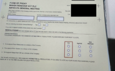 Maven Renovar VCT proxy voting form incontrovertible despite activists questioning documents' fairness 