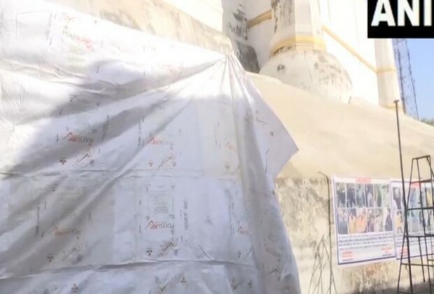 UP: Sambhal's Jama Masjid covered up with tarpaulin sheet ahead of Holi