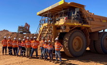 Mt Gibson's team at the start of mining in March