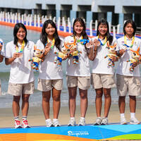 (SP)CHINA-HAINAN-SANYA-ASIAN BEACH GAMES-WATER POLO-WOMEN'S-AWARDING CEREMONY (CN)