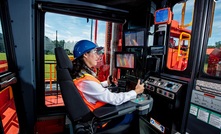  The cab of the new Sandvik DR412i blasthole drill