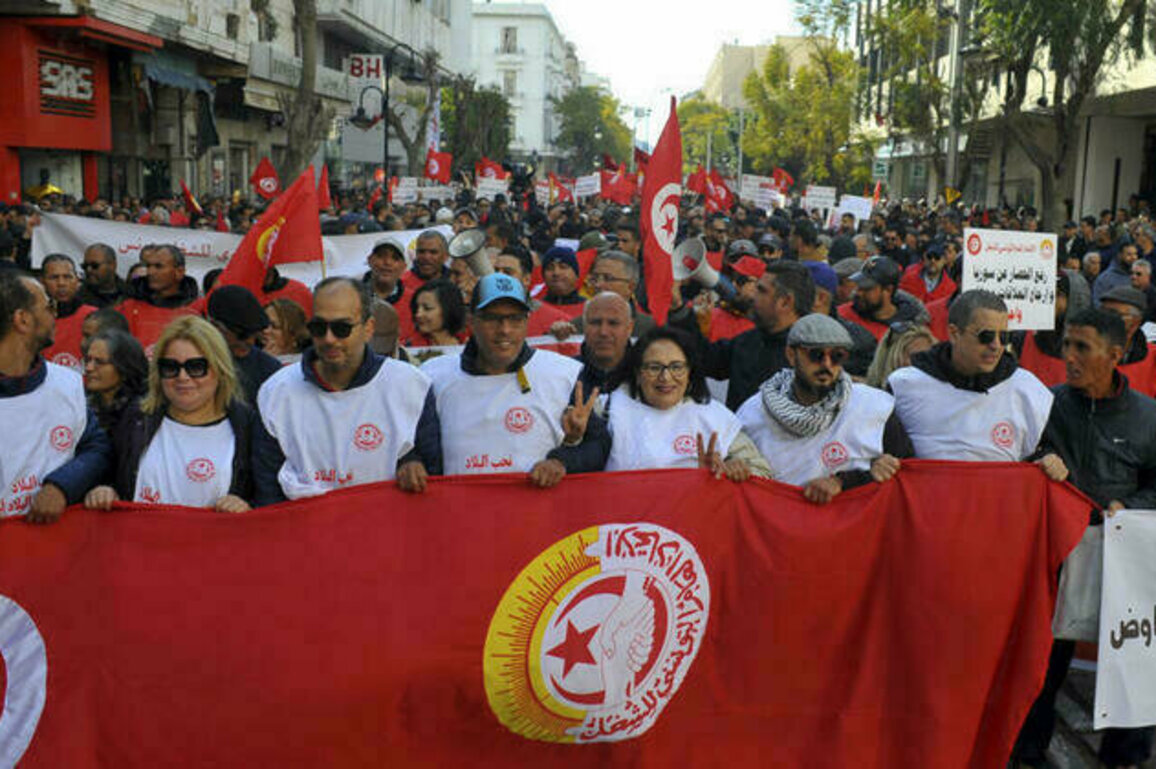 Tunisia's labour union UGTT calls for protest amid crackdown threats
