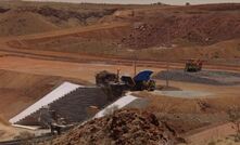 First ore being tipped into the crusher at Iron Bridge.